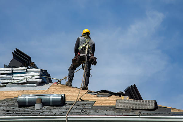 Professional Roof Replacement technician working in Saegertown, PA